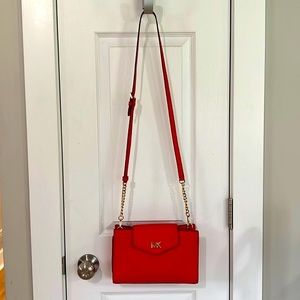 Michael Kors Mott Red Crossbody XL Clutch like new without tags